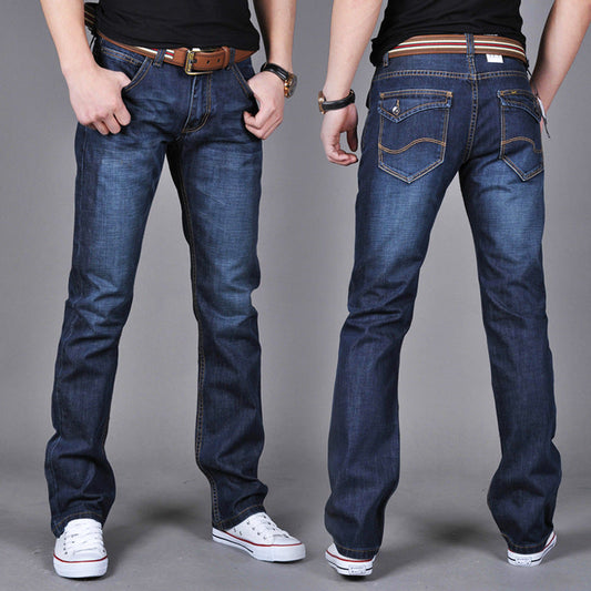 Ryan – Rechte Slim-Fit Herenjeans in Donkerblauw