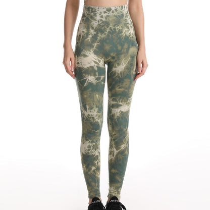 Fiona – Naadloze Yoga-Leggings voor Vrouwen met Batikdesign
