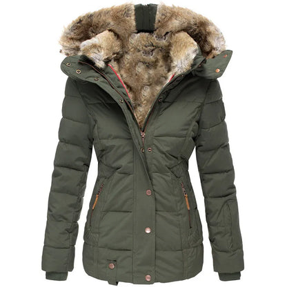 Jasmine – Winterjas met Bontvoering voor Dames