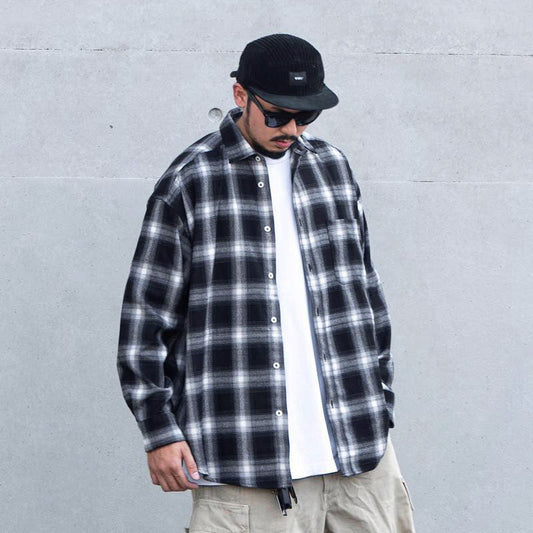 Tracy – Lang mouw casual overhemd in Japanse stijl met ruitpatroon