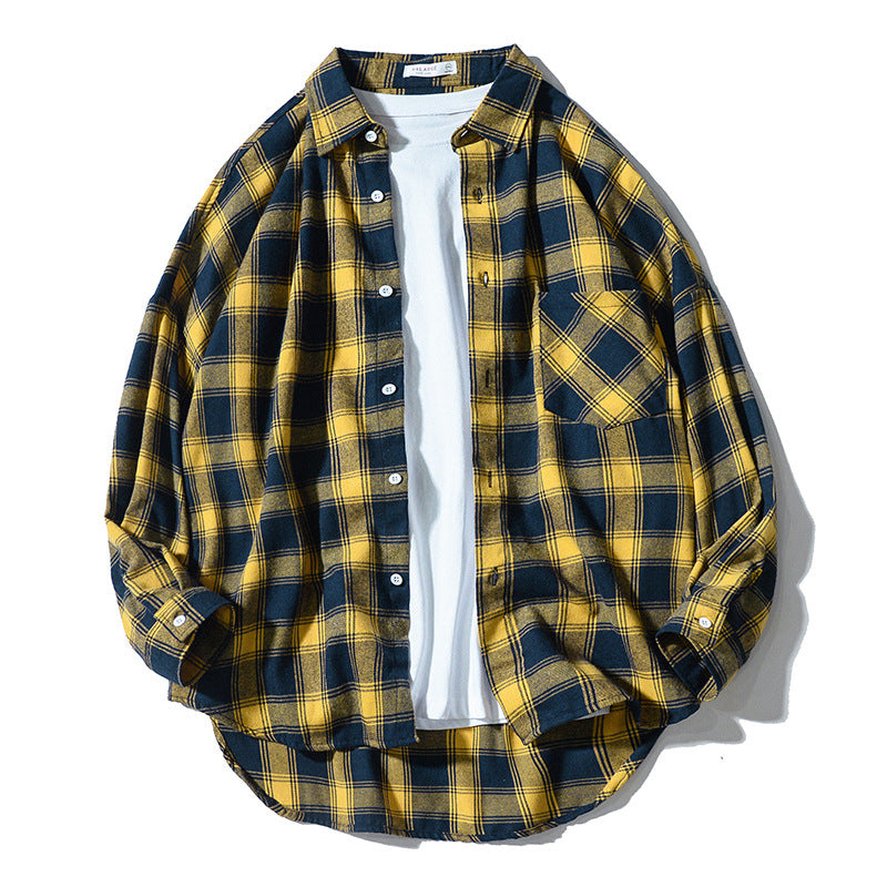 Tracy – Lang mouw casual overhemd in Japanse stijl met ruitpatroon