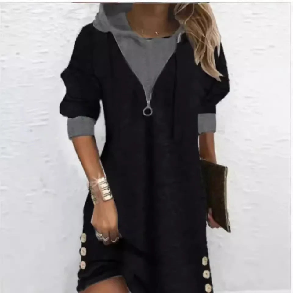 Barbara – Lang Mouw Hoodie Jurk