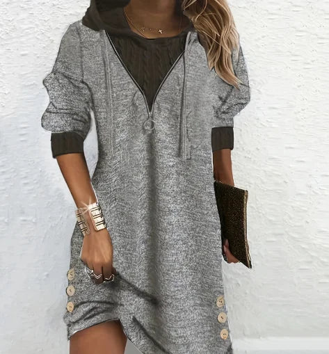 Barbara – Lang Mouw Hoodie Jurk