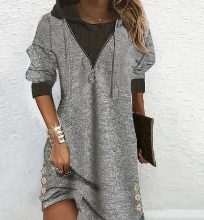 Barbara – Lang Mouw Hoodie Jurk
