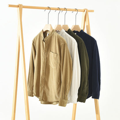 Adrian – Casual Corduroy Overhemd met Lange Mouwen