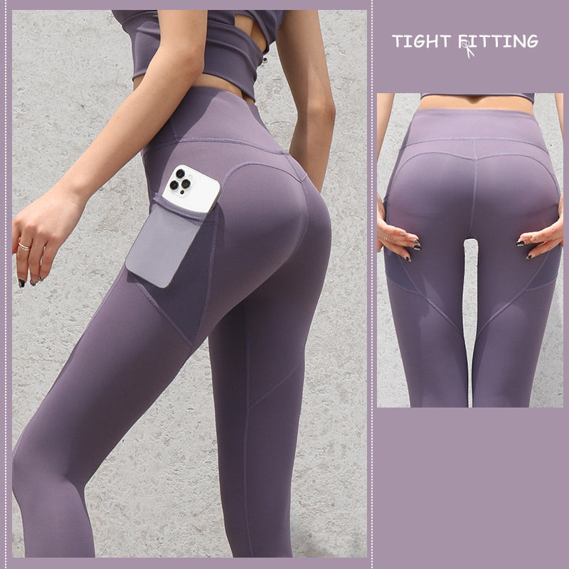 Kimberley – Naadloze Sportleggings met Zakken en Hoge Taille voor Vrouwen