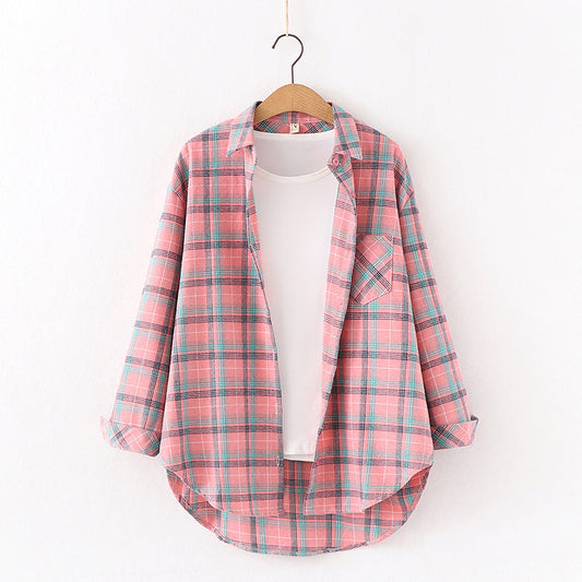 Ann – Karo Damesblouse met losse pasvorm