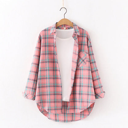Ann – Karo Damesblouse met losse pasvorm