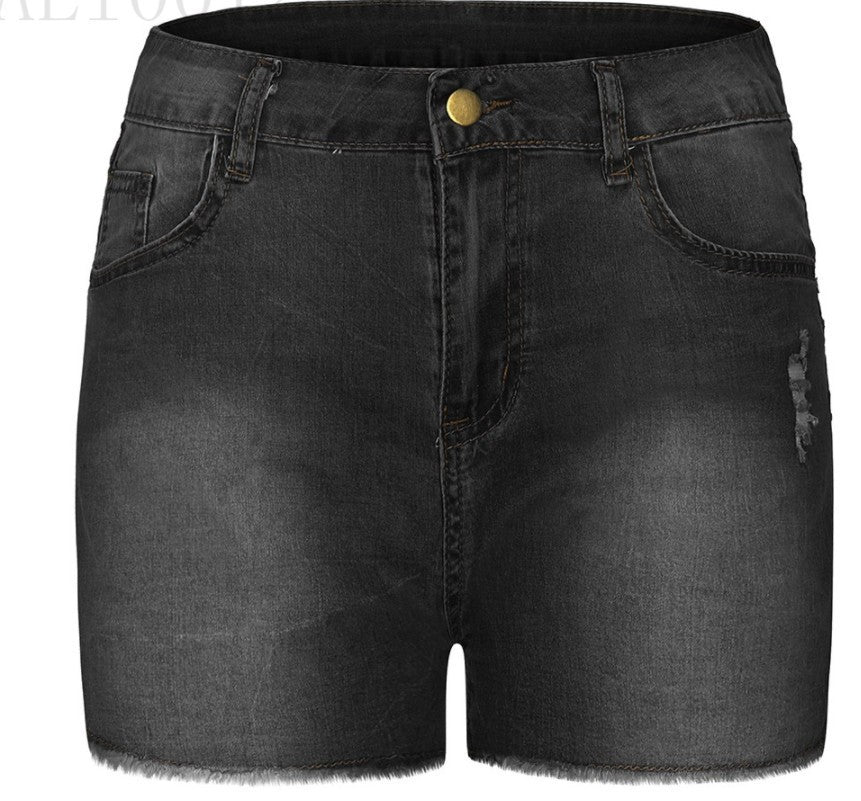 Sara – Strakke Verbleekte Denim-Shorts voor Vrouwen