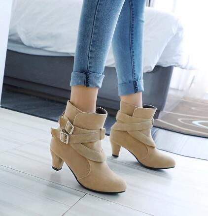 Holly – Warme Dames Pumps met Hoogte Hakken en Enkelboots