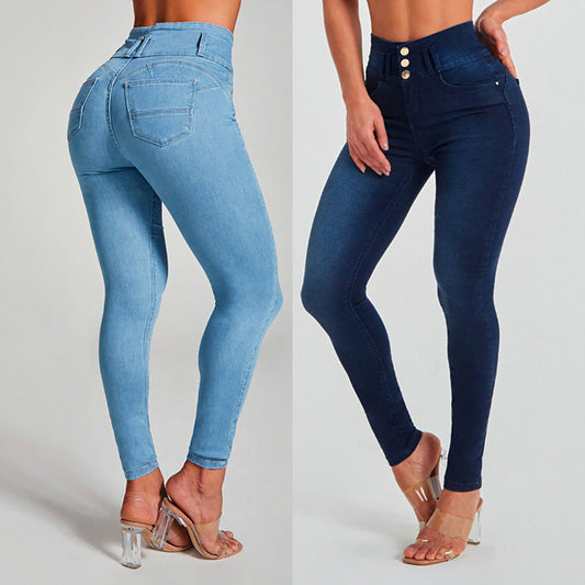 Francesca – Hooggetailleerde Skinny Damesjeans met Vormend Effect