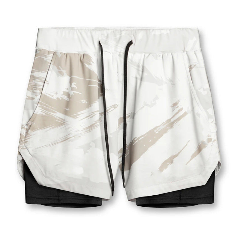Aidan – Sportieve, sneldrogende, dubbele laag twee-in-één hardloopshorts
