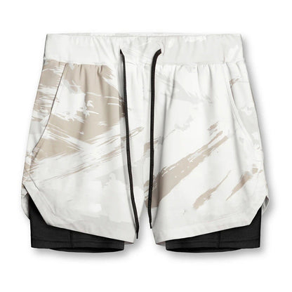 Aidan – Sportieve, sneldrogende, dubbele laag twee-in-één hardloopshorts