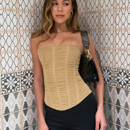 Jessie – Mouwloze Tube-Top van Mesh voor Dames in de Zomer
