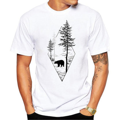 Ashley – Kort T-shirt met Bosberenmotief