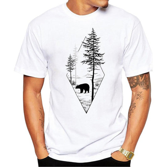 Ashley – Kort T-shirt met Bosberenmotief
