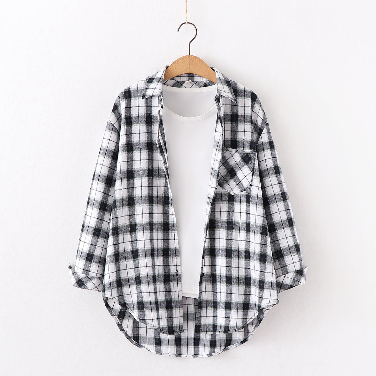 Ann – Karo Damesblouse met losse pasvorm