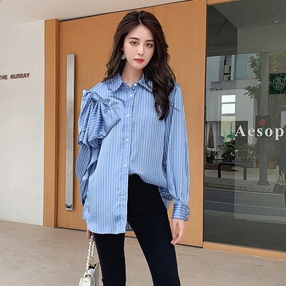 Abigail – Gestreepte Damesblouse met Strik