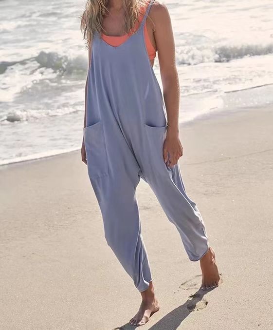 Megan – Elegante Damesjumpsuit met Bandjes en Ritssluiting