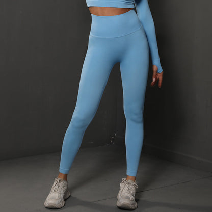 Rachael – Hohe Taille Naadloze Yogabroek in Effen Kleur
