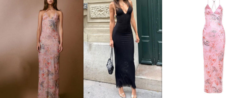 Rebecca – Sexy Slim Kleid met Bloemenprint en Spaghetti Bandjes