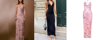 Rebecca – Sexy Slim Kleid met Bloemenprint en Spaghetti Bandjes