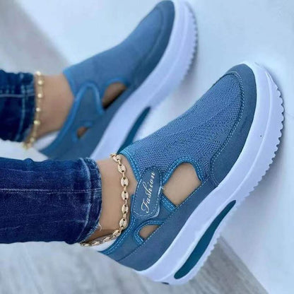 Ruby – Ademend Dames Sneaker met Lage Wedge voor de Zomer
