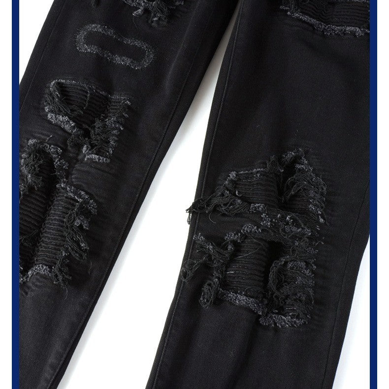 Darren – Zwarte Vouwjeans voor Heren