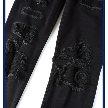 Darren – Zwarte Vouwjeans voor Heren
