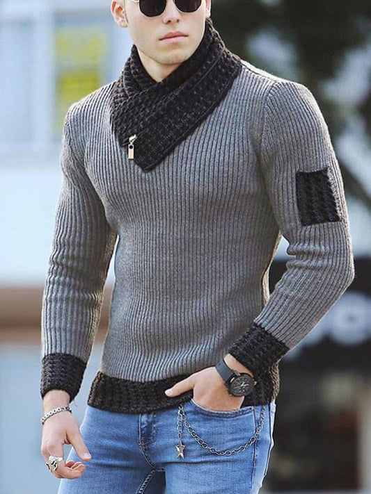 Anthony – Slim Fit Pullover met Hoge Kraag voor Heren