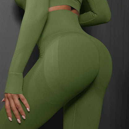 Rachael – Hohe Taille Naadloze Yogabroek in Effen Kleur