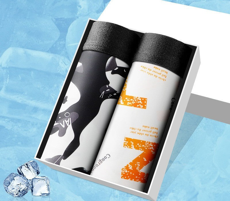 Liam – Ademend IJs-Zijde Boxershorts voor Heren