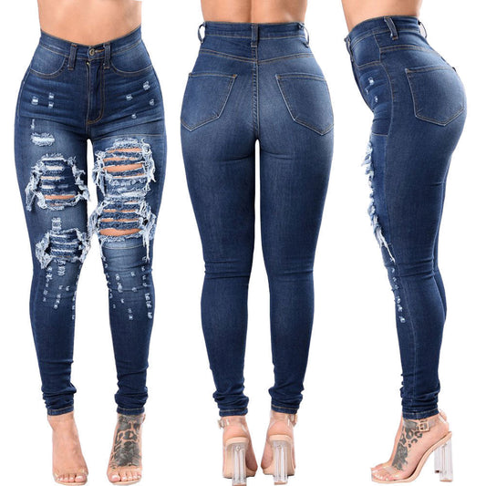 Jennifer – Versleten Damesjeans met Wassing