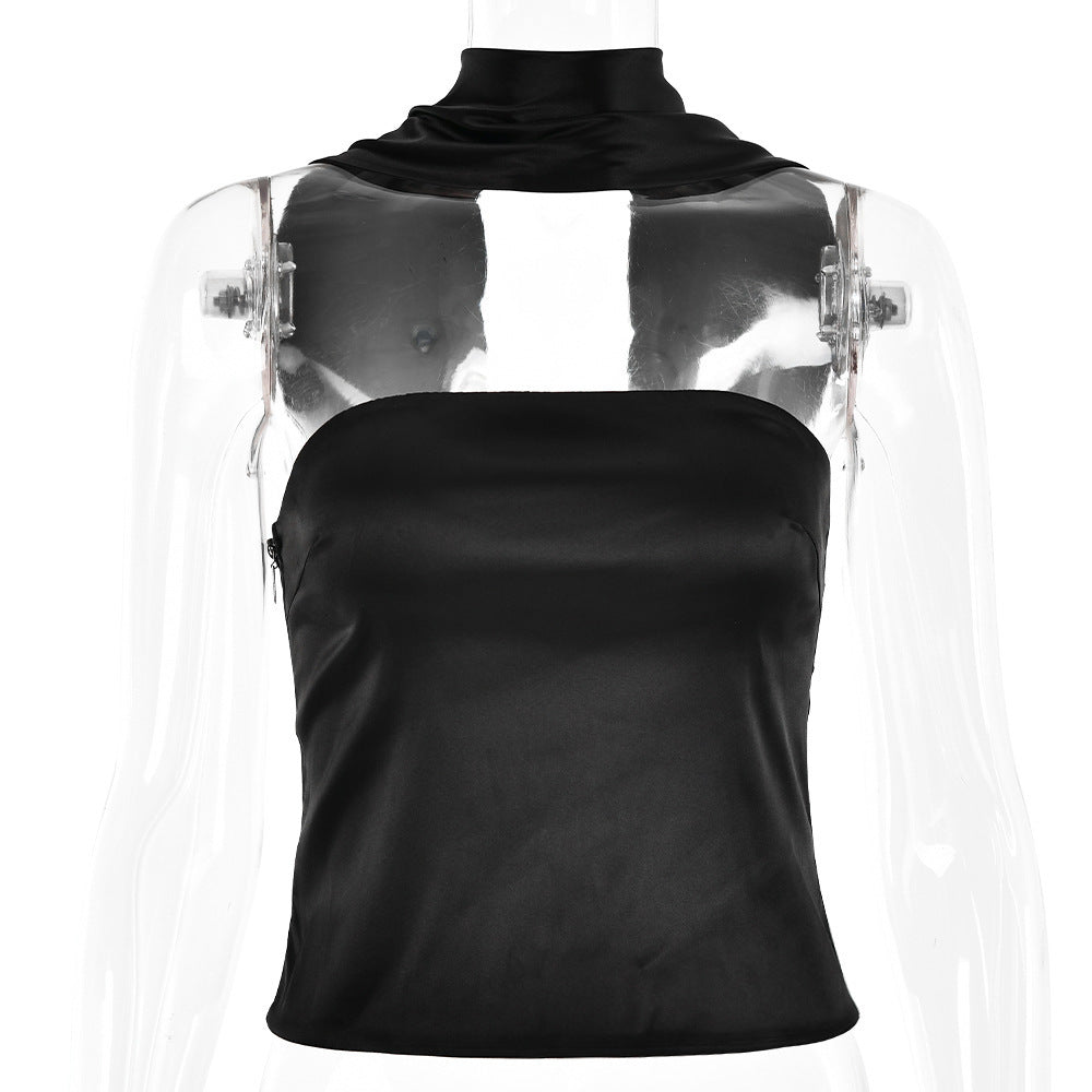 Lucy – Elegant, eenvoudig, strapless top met eenzijdige snit voor dames