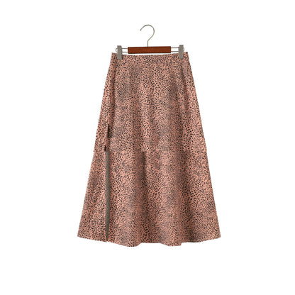 Emma – Langer A-Linien-Rock mit Leopardenmuster