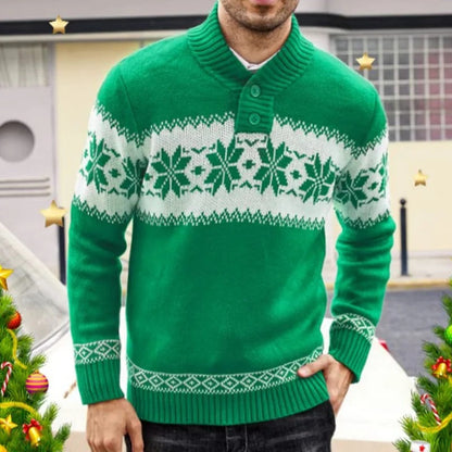 Danny – Herenpullover met Kerstmotief en Jacquard Breidesign