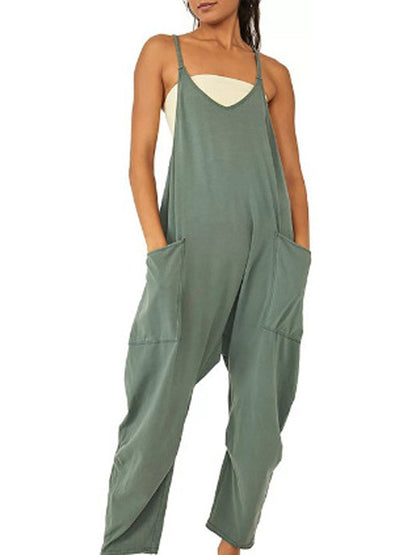 Megan – Elegante Damesjumpsuit met Bandjes en Ritssluiting