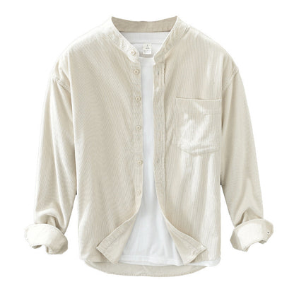 Adrian – Casual Corduroy Overhemd met Lange Mouwen