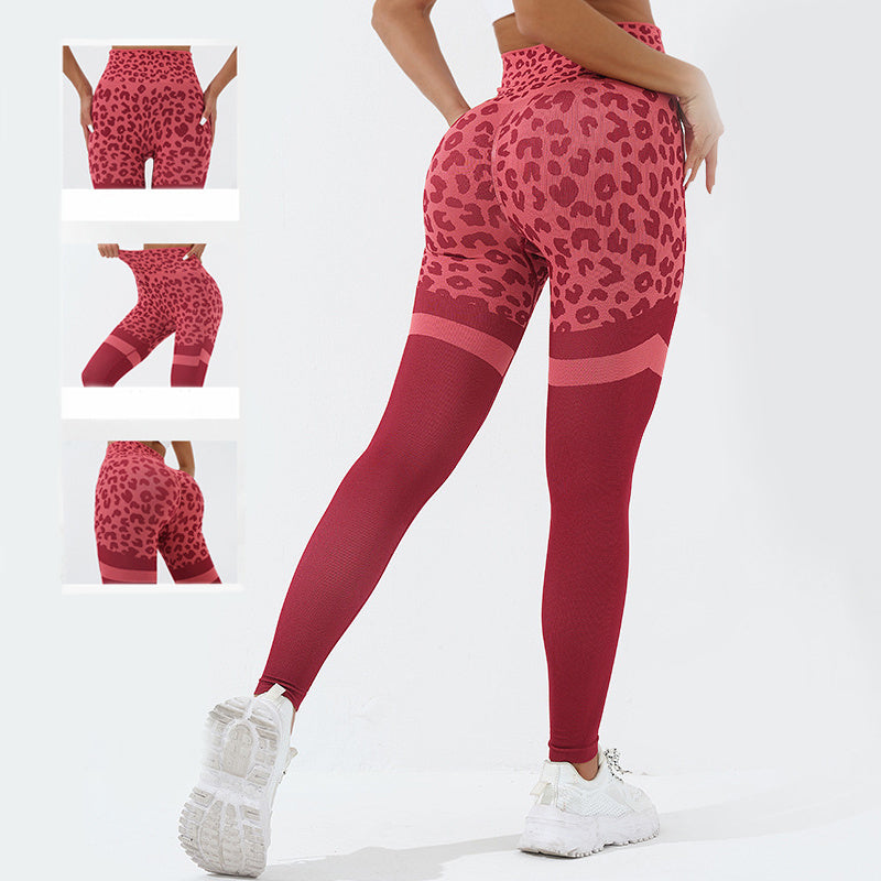 Julie – Hoog getailleerde naadloze fitnessleggings met luipaardprint