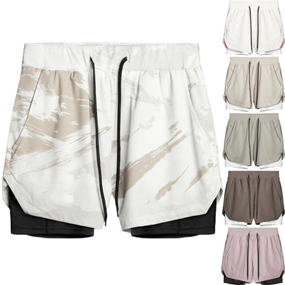 Aidan – Sportieve, sneldrogende, dubbele laag twee-in-één hardloopshorts