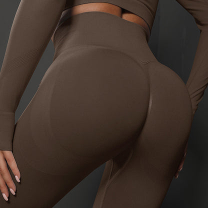 Rachael – Hohe Taille Naadloze Yogabroek in Effen Kleur