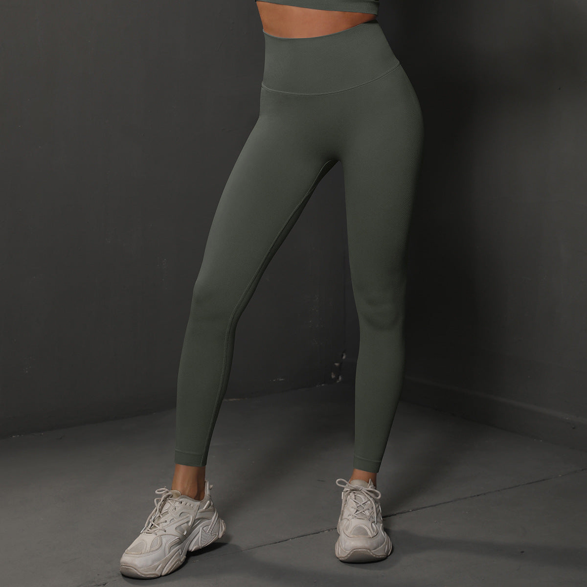 Rachael – Hohe Taille Naadloze Yogabroek in Effen Kleur