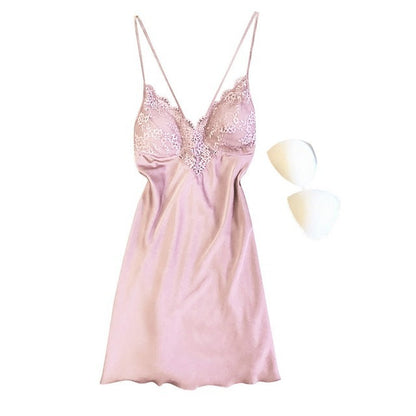 Susan – Satijnen Pyjama met Kant voor Dames