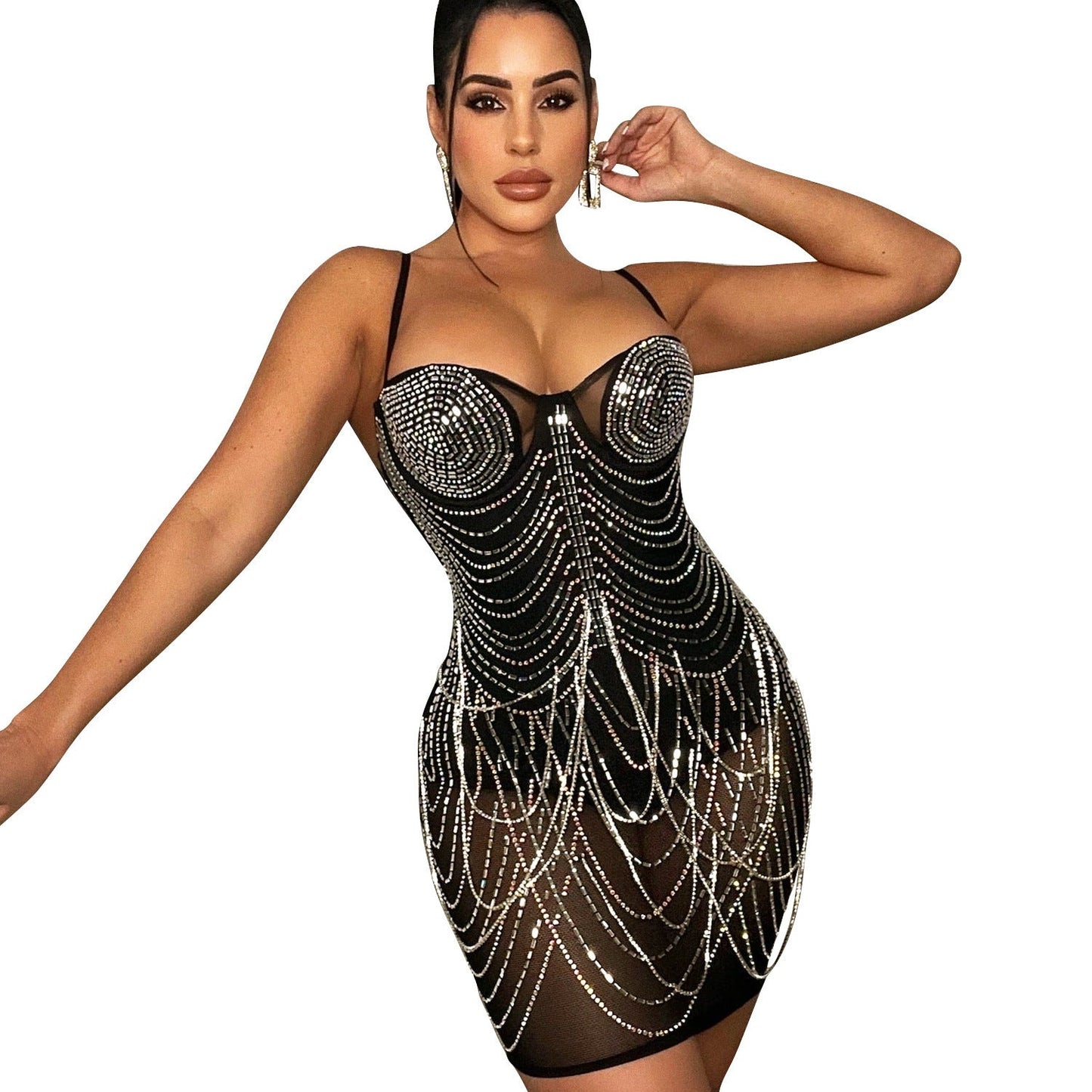 Angela – Modisch Damenkleid met Quasten voor Feestjes