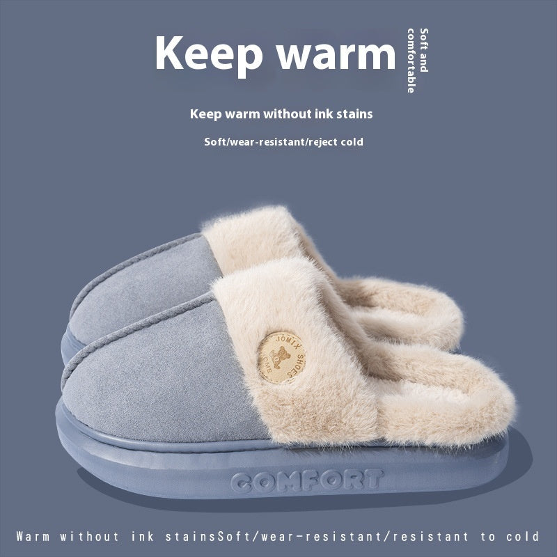 Audrey – Fluffy Winterpantoffels met Dikke Zool