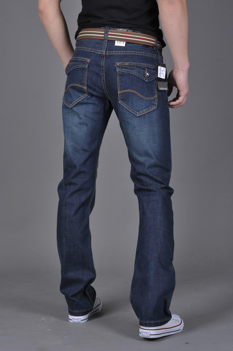 Ryan – Rechte Slim-Fit Herenjeans in Donkerblauw