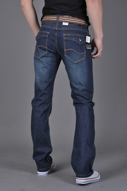 Ryan – Rechte Slim-Fit Herenjeans in Donkerblauw