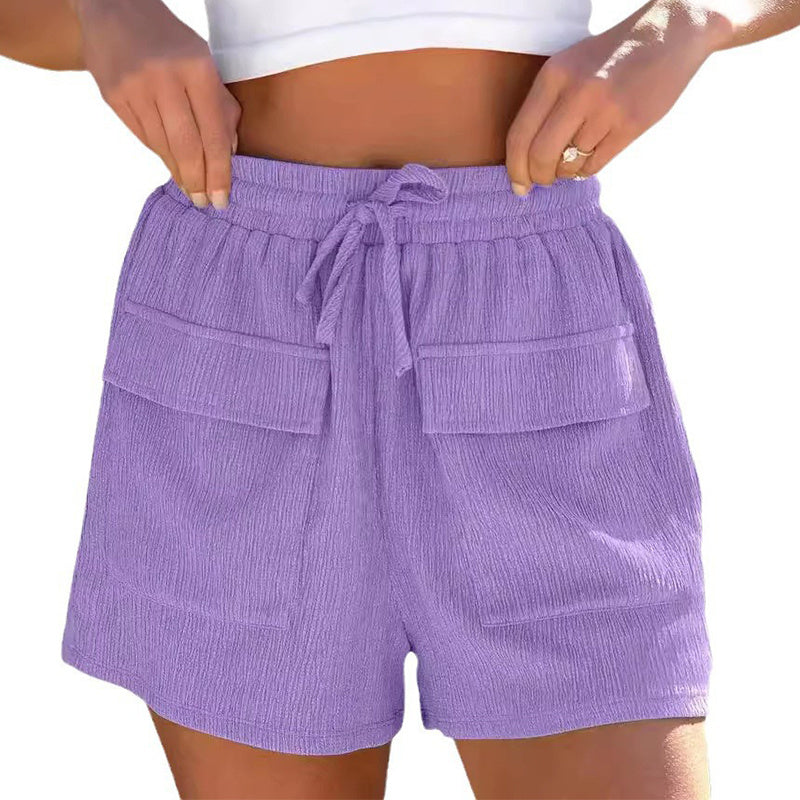 Mary – Zomerse Drawstring Shorts met Zakken voor Dames