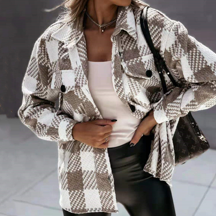 Imogen – Winterblouse met Klassiek Ruitpatroon voor Dames
