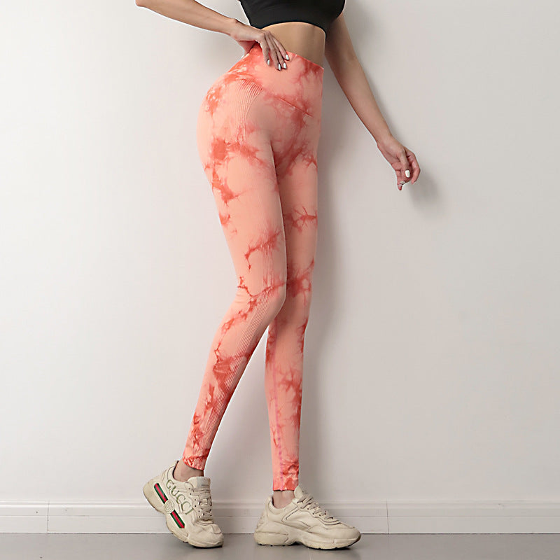 Fiona – Naadloze Yoga-Leggings voor Vrouwen met Batikdesign